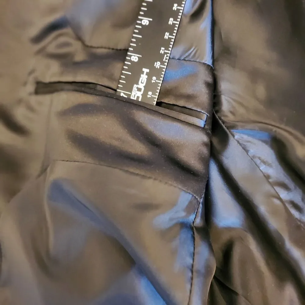 Vittorio St. Angelo Milan Men's Black Tuxedo Blazer Jacket Formal 46R Satin Trim - Picture 11 of 16